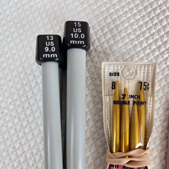 Vintage Aluminum Knitting Needles Lot Various Sizes Boye Marcia Lynn 7"-15" - Picture 2 of 11